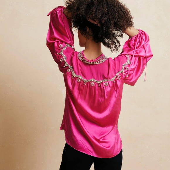 DELARA EMBELLISHED TOP - Picture 2 of 4